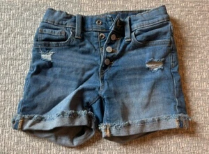 Old Navy Girls Cut Off Cuff Denim Shirts Medium Wash Size 8 - Picture 1 of 4