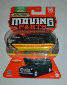 PIEZAS MÓVILES MATCHBOX 2023 24/54 - 1950 CHEVY SUBURBANO VERDE METÁLICO - Imagen 1 de 4