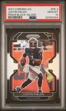 JUSTIN FIELDS 2021 Panini Chronicles Prizm Black Silver Prizm Rookie Card PSA 10
