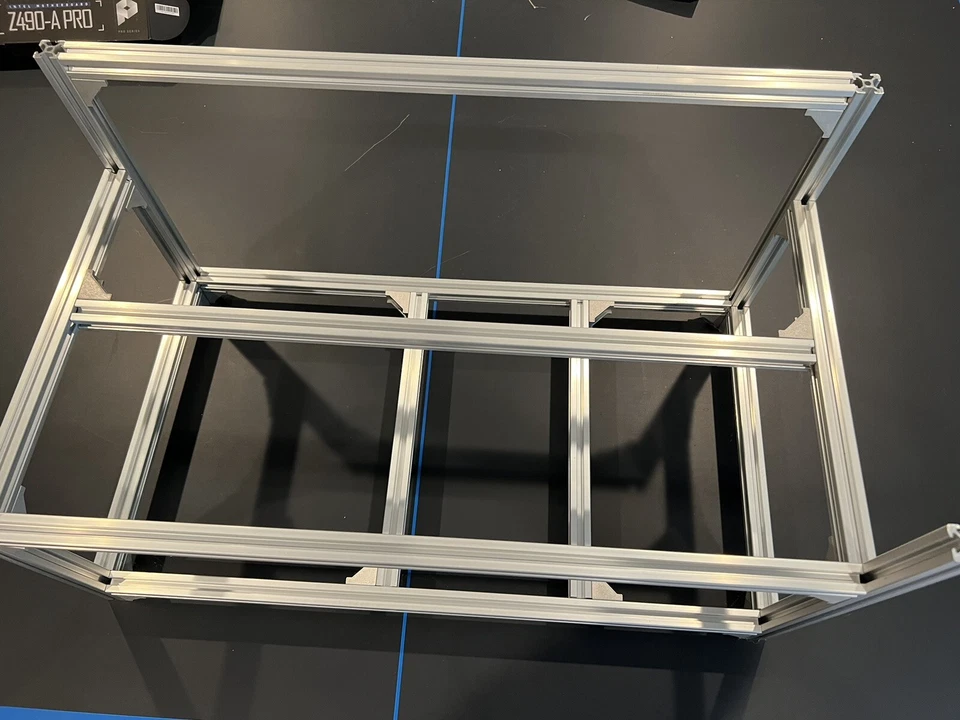 8 GPU Open Air Aluminum Computher Chassis Miner Mining Rig Frame Case Rig Rack - Image 1 of 1