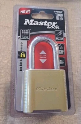 Masterlock Combination Gold Lock 2" Wide 1-1/2" Shackle - (875DLF) - Image 1 of 2