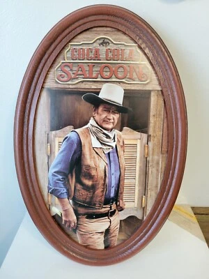 Coca Cola Saloon - The Duke - Bradford Exchange Framed Plate Plaque John Wayne - Image 1 of 4