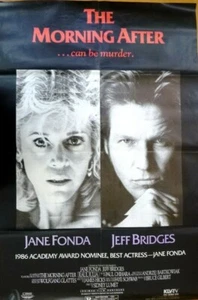 Vintage 1986 "The Morning After" Movie Poster, Jane Fonda, Jeff Bridges-26 x 39" - Picture 1 of 7