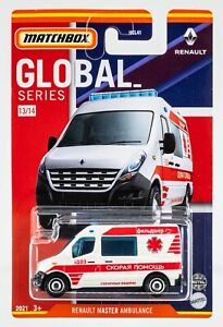2021 Matchbox Global Series #13 Renault Master Ambulance WHITE | RUSSIA | FSC