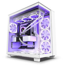NZXT H9 Flow CM-H91FW-01 White ATX Mid Tower Tempered Glass Computer Case