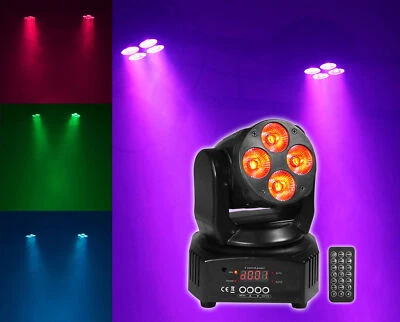Rockville RockOn-7 40w RGBW Moving Head Wash DMX Stage Club Light+Remote - Image 1 of 4
