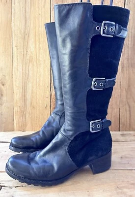 Botas Altas ECCO Cuero Negro Hobart Cremallera Lateral Tres Hebillas Mujer’s 9/40 Foto 1 de 4