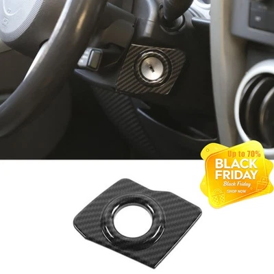 Inner ignition switch Start key frame trim For Jeep Wrangler JK 11+ carbon fiber Foto 1 de 4