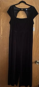 Mono Old Navy Fit & Flare Terciopelo Para Mujer XL Negro Elastizado Festival Cerradura - Imagen 1 de 7