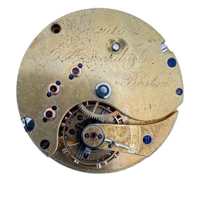 Antiguo reloj de bolsillo mecánico 1887 E. Howard & Co. 15j movimiento 2 EE. UU. Foto 1 de 2