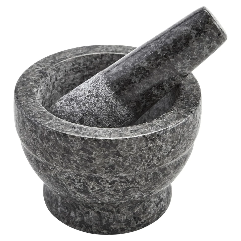 IMUSA USA Small Polished Mortar and Pestle 3.75” Granite