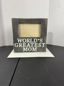 Worlds Greatest Mom Black and White Wood Frame - Picture 1 of 13