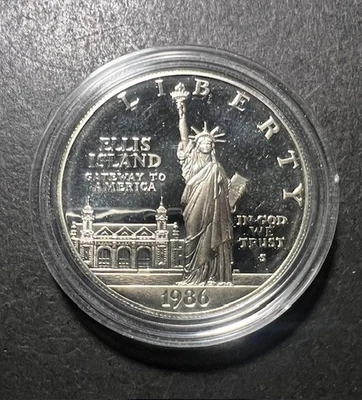 1986-S Statue of Liberty Silver Dollar — 90% Silver U.S. Commemorative - Image 1 of 2