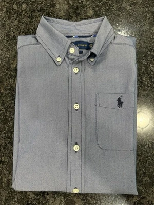 Camisa Ralph Lauren Niños Cuello Medio Abotonada Manga Corta Azul Claro Foto 1 de 4