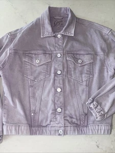 Guess Los Angeles Purple Jean Jacket Xs denim button up casual cotton blend - Picture 1 of 8