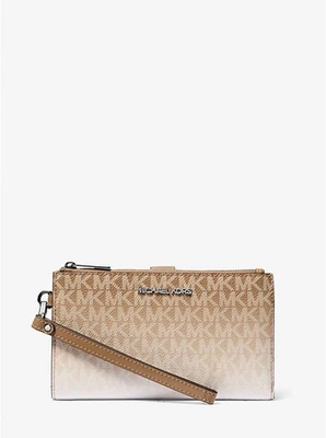 Michael Kors Jet Set Doble Cremallera Muñequera Cartera Cáscara Ombre Logo Teléfono Nuevo con Etiquetas $178 Foto 1 de 2