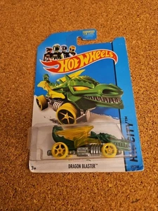 Hot Wheels Dragon Blaster Green HW City 2014 Midieval Rides Mattell (D4) - Bild 1 von 2