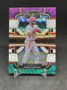 2024 Panini Select Baseball Justin Crawford Concourse Tri-Color Prizm #38 - Picture 1 of 2