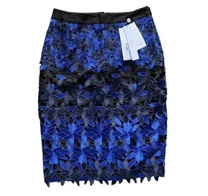 Fen Wright Mason UK 10 schwarz blau Blumen Anlass Rock UVP 119 £ - Bild 1 von 7