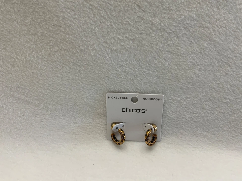 Chicos Mini Gold Hoop Post Earrings Nickel Free - Image 1 of 1