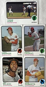1973 Topps Baseball Houston Astros 5 Card Lot Vintage VG-EX Roberts Agee Wilson - Picture 1 of 11
