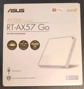 New - ASUS RT-AX57 Go AX3000 WiFi 6 4G/5G Travel Router - Photo 1/12