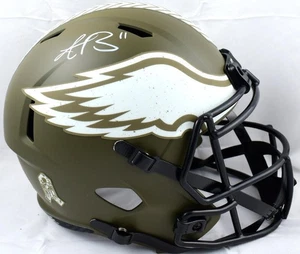 A.J. Brown Signed Eagles F/S Salute to Service Speed Helmet-Beckett W Hologram - Picture 1 of 11