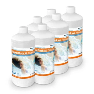 6x 1 l (6 l) IBA Superflock AL flüssig Flockmittel Flüssigflockung Flockung Pool - Bild 1 von 3