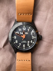 Superdry Watch SYG105TB Tan Leather Strap Black Stainless Steel Case - Picture 1 of 7