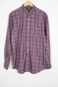 ORVIS Mens Shirt Trim Fit Orange Check Long Sleeve Size Large - Picture 1 of 10