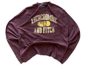 Vintage Y2K Abercrombie & Fitch Faded Spellout Shirt XL Muscle Long Sleeve Mens - Picture 1 of 7