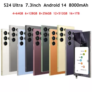 S24 Ultra 7.3" 5G Smartphone Android 14 Dual SIM Factory Unlocked 8000mAh Phones - Picture 1 of 27
