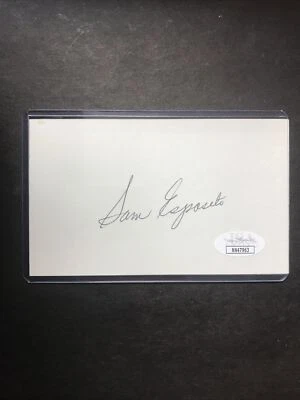 Chicago White Sox Sammy Esposito Signed 3x5 Index Card JSA CERTIFIED AUTOGRAPH! - Image 1 of 4