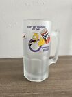 Homer Simpson 2001 Duff Beer Frosted Mug Glass Stein Simpsons Tv Show 16 Oz