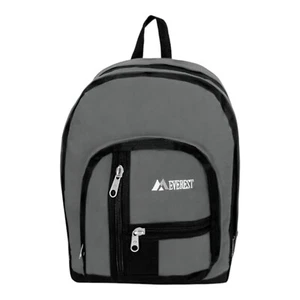 Everest Double Main Compartment Backpack, Dark Grey 5045 - Picture 1 of 4