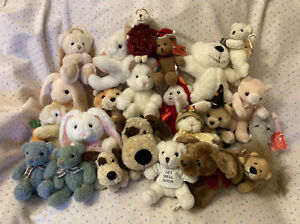 Vintage Russ Assorted Lot of Stuffed Animal Plush Toys Bear Tiger Bunny & More