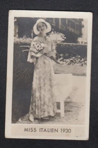 Vintage 1933 Miss Europe Card MISS ITALY 1930 (2) - Picture 1 of 1