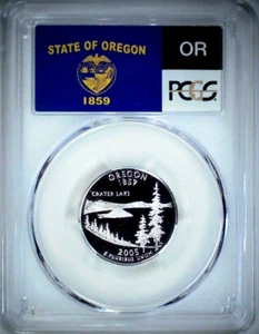 2005-S 25C State Quarter Oregon PCGS PR69 DCAM 90% Silver 23lltl0820 - Picture 1 of 4