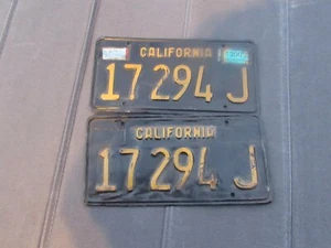1963 CALIFORNIA TRUCK LICENSE PLATE PAIR - Picture 1 of 2
