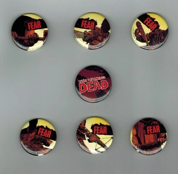 JUEGO DE 7 BOTONES THE WALKING DEAD - IMAGE COMICS/2012 Foto 1 de 1