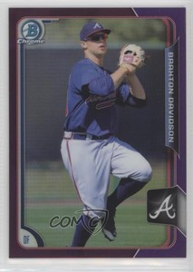 2015 Bowman Draft Chrome Purple Refractor /250 Braxton Davidson #186