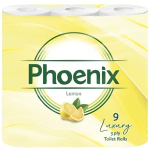 Phoenix weiche Zitrone frisch duftend Luxus Toilettenrollen gesteppt weiß 3-lagig - Bild 1 von 11