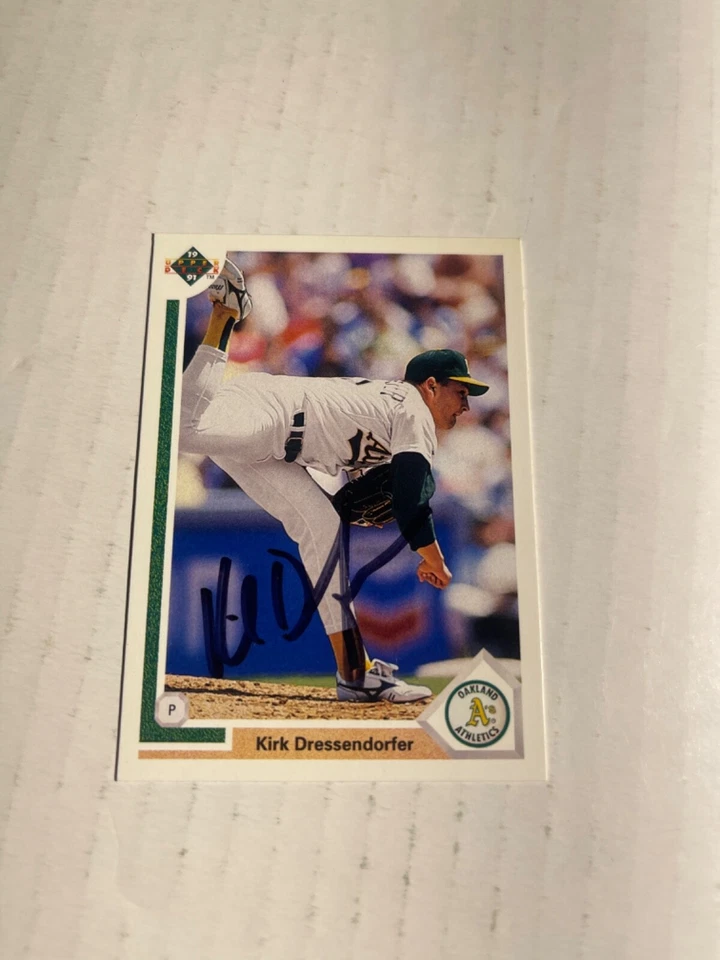 Oakland Athletics KIRK DRESSENDORFER Signed Card - Image 1 of 1