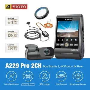 VIOFO A229 Pro 2 Channel Front 4K+Rear 2K Dual Sony Starvis 2 Sensor Wi-Fi GPS - Picture 1 of 20