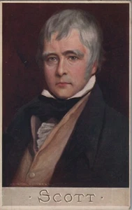 Tuck Postcard Men of Letters Series 2, SIR WALTER SCOTT Oilette CW Quinnell VTG - Picture 1 of 2