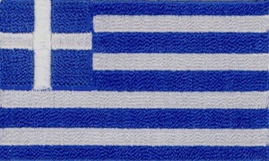 Greece Flag Embroidered Patches 2.5"x1.5"  iron-on - Picture 1 of 1