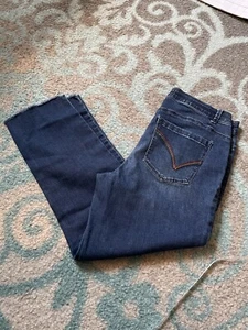 Democracy "Ab"solution Ab Technology Straight Leg Raw Hem Ankle Jeans Womens 10 - Picture 1 of 6