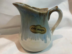 Drip Glaze Jug in Blues & Browns - Gres Nuages - Rhonda 2 - 10.5cm Tall - Picture 1 of 5