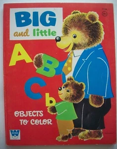 1970's Big and Little ABC objects to color  coloring book UNUSED - Picture 1 of 8