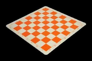 Regulation Silicone Tournament Chess Board - 2.25" Squares Orange & Natural - Picture 1 of 1